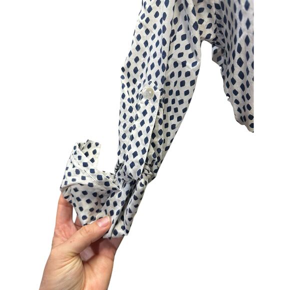 Oliphant Shirt Dress – Navy & White Print - Picture 6 of 6